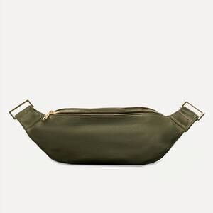 NEW PAULYJEN fanny pack & crossbody bag in olive green & gold hardware